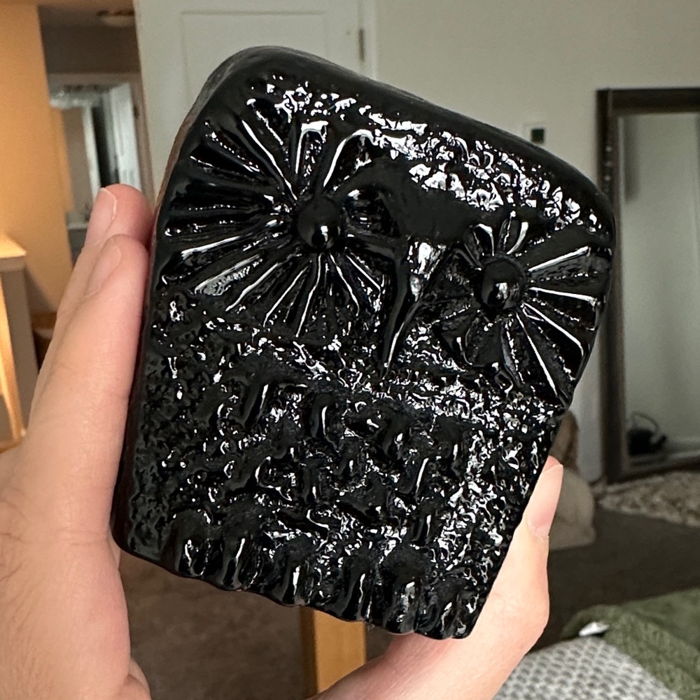 Blenko Glass Black Owl Figuring/Paperweight - Picture 3 of 4
